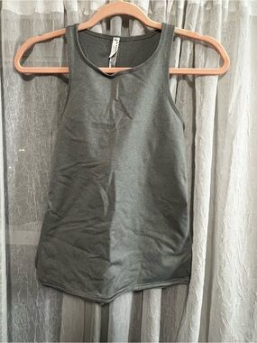 FP Movement by Free People Charcoal Grey Scoop-Neck Tank